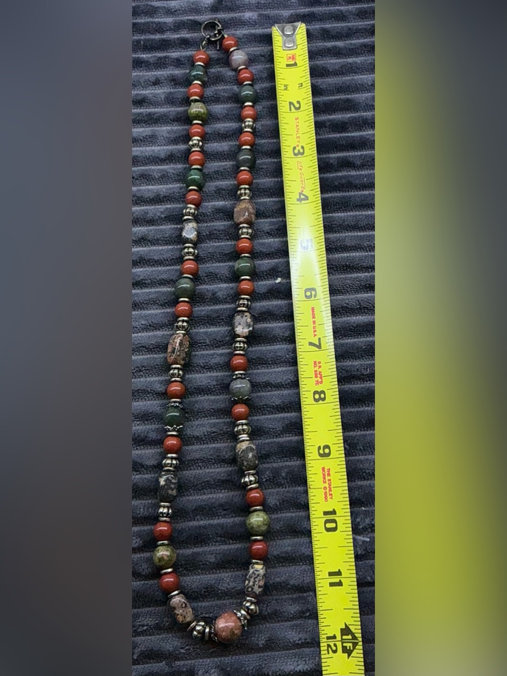 Boho Ethnic Jewelry Lot Multi Strand Turquoise Stone Clay Wood Bead Necklace Set - Picture 6 of 13